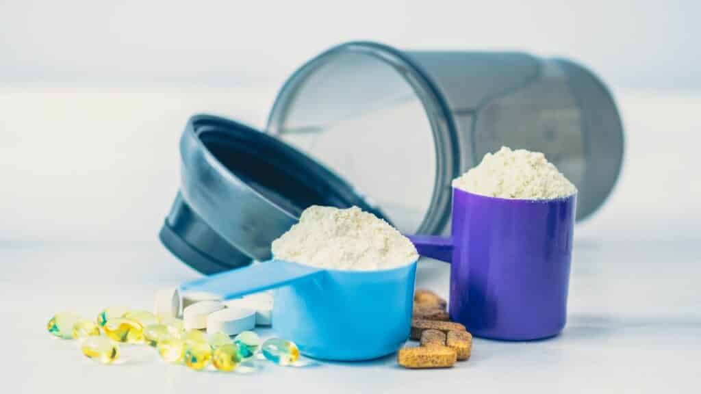 suplementación, proteína, polvo