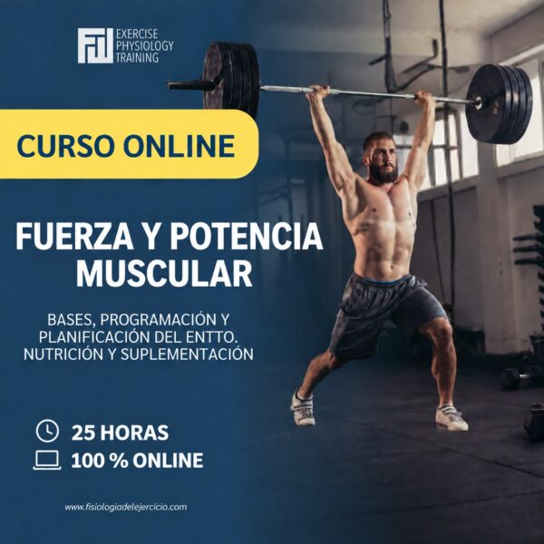 Curso de fuerza y potencia muscular online de 25 horas